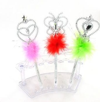 魔法のステッキ型ぬいぐるみ付きペン (12本入)