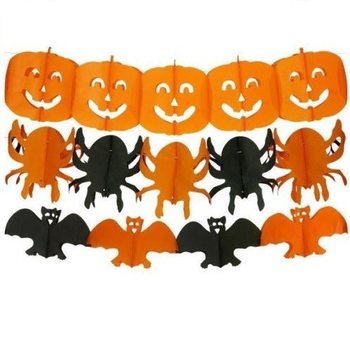 ハロウィン デコレーション ペーパーガーランド ミックス &ndash; 300cm (6個入)