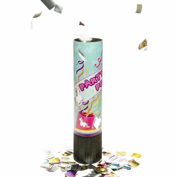 パーティーコンフェッティシューター - ユニコーン - ディスプレイ入り (48個)