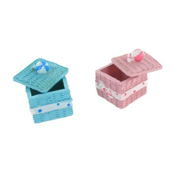 デコレーション収納ミニボックス - ピンク/ブルー (2個入)