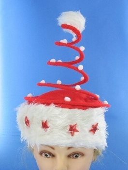 大口割引 - 光る星付きスパイラルクリスマスハット 豪華仕様 (120個セット)