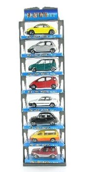 吊り下げ台紙付き メタル製ミニカー 8台セット