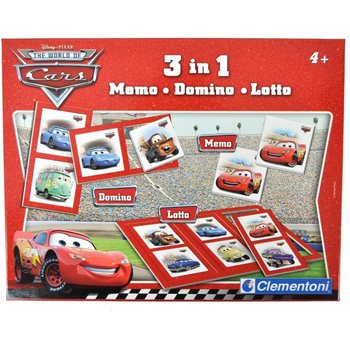 ディズニー ピクサー カーズ 3-IN-1 ゲームセット - メモ - ドミノ - ロト
