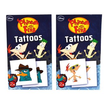 ディズニー 2ピース タトゥーシール - フィニアスとファーブ (50個入)