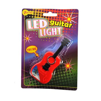 ギターLEDライト付きキーホルダー カード付 (24個入)