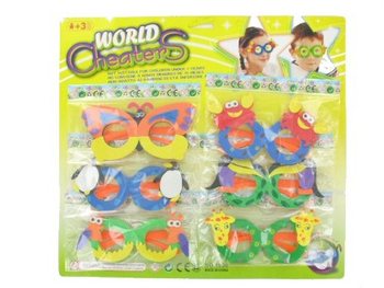 子供用フォーム眼鏡 - カード入りミックス (6x6 カード)