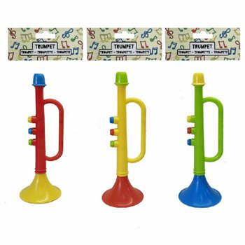 おもちゃのトランペット - 高さ15cm - ミックスカラー (12個入)