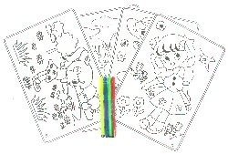 フェルトペン付きぬりえセット (12個入)