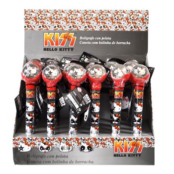 ハローキティ - 2in1 スーパーボール付きボールペン - レッド (24本入)