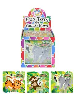 ジャングル パズル、13 x 12 cm、ディスプレイボックス入り（108個セット）