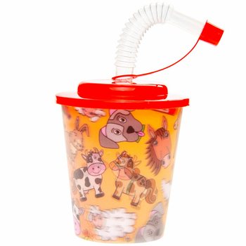 ファームデザイン ストロー付きカップ (12個セット)