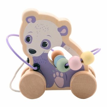 JOUECO - 木製ビーズコースター 野生動物 - 12ヶ月から