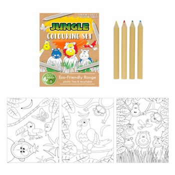 エコフレンドリー – ジャングルアニマルお絵かきセット (25個セット)