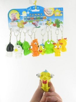 飛び出す目玉 動物キーホルダー (12個入)