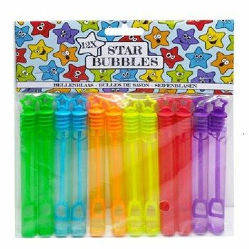 カラフルな星型シャボン玉スティック (12本セット)