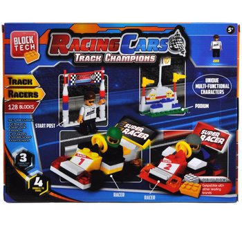 大型ブロック レーシングカーセット - 128ピース