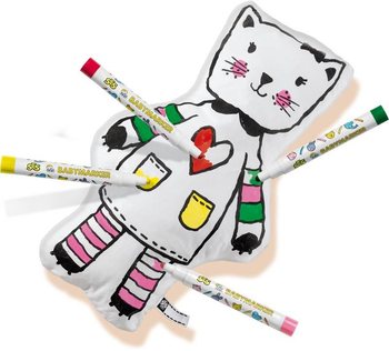 SES My First - ぬりえができる猫のぬいぐるみ (1個)