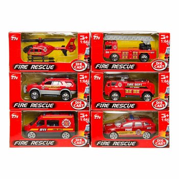金属製消防車ミックスディスプレイセット (36個入り)