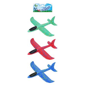 フォーム飛行機グライダー - 23CM - ミックスカラー (24個)