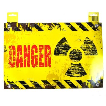 ドアデコレーション看板 - "DANGER" / "KEEP OUT" (12個セット)