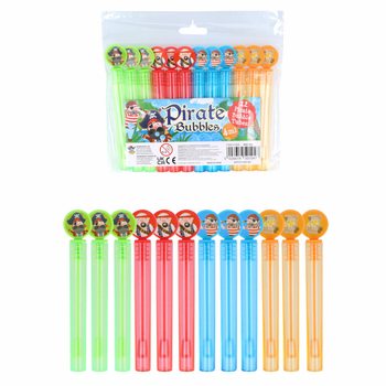 カラフルな海賊のシャボン玉スティック (12本セット)