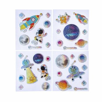 グリッターステッカー - モデル：宇宙 (100枚入)