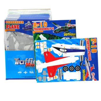 3D 飛行機パズル ディスプレイボックス入り (64個入)