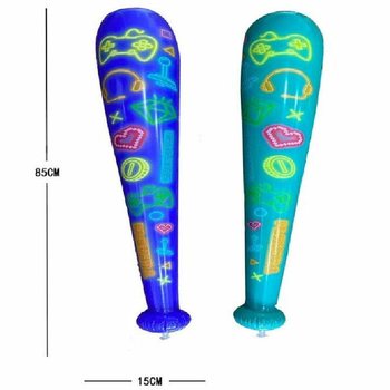 巨大 ゲーマー インフレータブル バット - 長さ85cm - ミックスカラー (12個入)