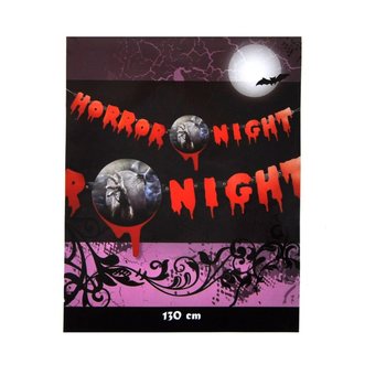レターバナー "HORROR NIGHT" 130 CM (2個)