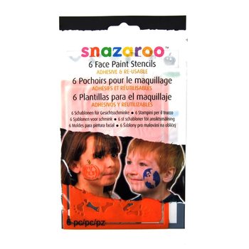 SNAZAROO - フェイスペイント用ステンシル 6種 (12個入)