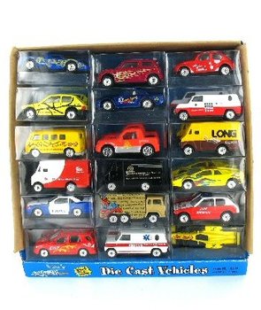 ディスプレイ入りミニカー 36個セット (メタル製)