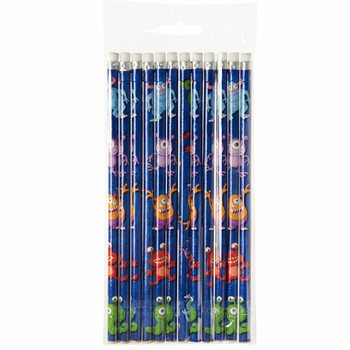 消しゴム付きモンスター鉛筆 (12本入り)