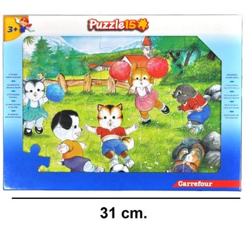 大型15ピースパズル - モデル：ともだち (12個入)