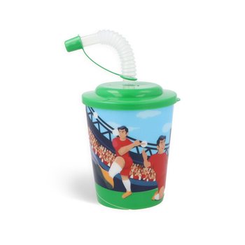 ストロー付きドリンクカップ／アイスカップ – サッカー選手 (12個入)
