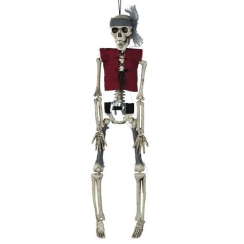 吊り下げ海賊ガイコツ模型 40cm (6個入) - ハロウィン装飾 卸売り