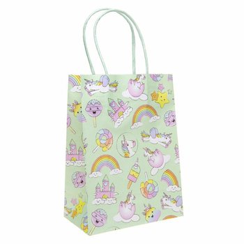 ユニコーン 紙製ギフトバッグ - 12枚セット (16x9x22 cm)
