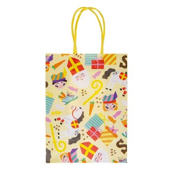 紙製ギフトバッグ - シンタクラース - サイズ 16x9x22 CM (12枚入)