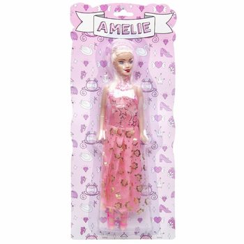Amelie 台紙付き人形 - ミックスカラー (12個入)