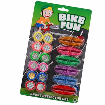 BIKE FUN - 自転車用 スポークリフレクター 18点セット 台紙付き (1個)