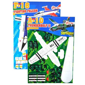 3D 飛行機パズル ディスプレイボックス入り (64個入)