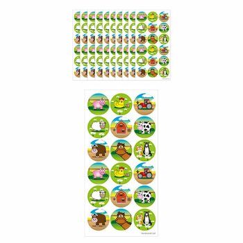 ファンスティッカー - 牧場の動物シール - 1シート18枚入 (10枚セット)