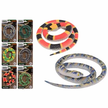Animal World ヘビ 吊り下げ台紙付き (60 cm) - 24個セット ディスプレイ