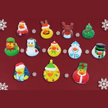 クリスマス ラバーダック 6cm 12個セット - お祝いギフト・景品