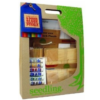 Seedling メイクキット - 自分だけの9ピース木製ブロックパズルをデザインしよう