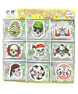 ドクロ消しゴム ディスプレイ付き (45個入)
