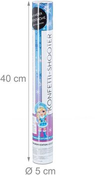 コンフェッティキャノン - スノーフレーク - 40 cm - パーティーシューター (10個入)