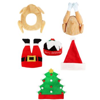 おもしろ豪華クリスマスハット アソート - XMAS CAPS (6個セット)