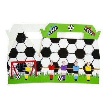 サッカーデザイン メニューボックス - 22.5 x 12 x 9.5 cm (24個入)