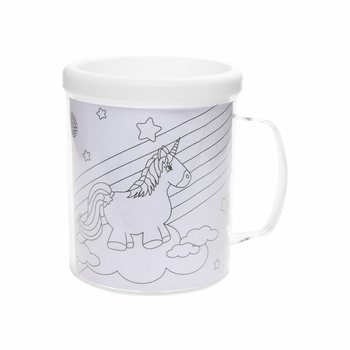 ユニコーン - 自分で色を塗るドリンクカップ (2個入)