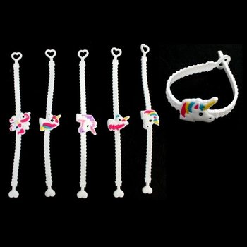 ユニコーン子供用シリコンブレスレット(12個入り)